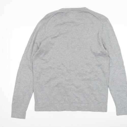 Only & Sons Men's Grey L Knit Crew Neck Pullover Jumper