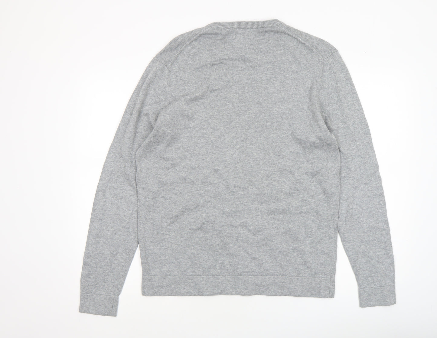 Only & Sons Men's Grey L Knit Crew Neck Pullover Jumper