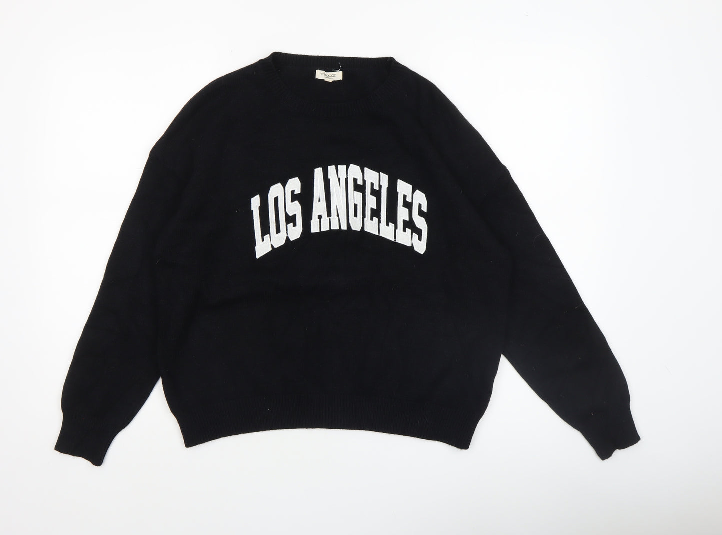 Moode Paris Women Black Los Angeles Knit Pullover Jumper One Size