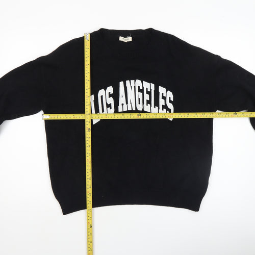 Moode Paris Women Black Los Angeles Knit Pullover Jumper One Size