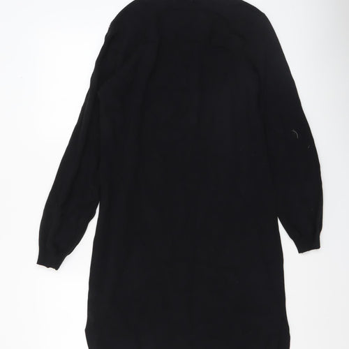 Wild Flower Womens Black Beaded Crew Neck Long Sleeve Pullover Jumper Size L