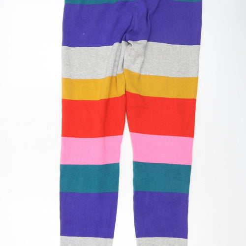 Reebok Womens Multicoloured Striped Cotton Joggers S