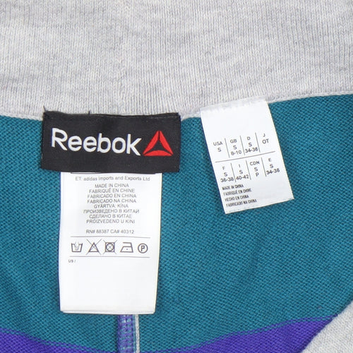 Reebok Womens Multicoloured Striped Cotton Joggers S
