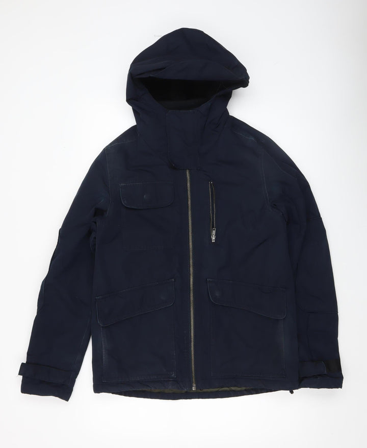 Next Men's Blue Hooded Parka Jacket Size Small
