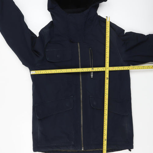 Next Men's Blue Hooded Parka Jacket Size Small
