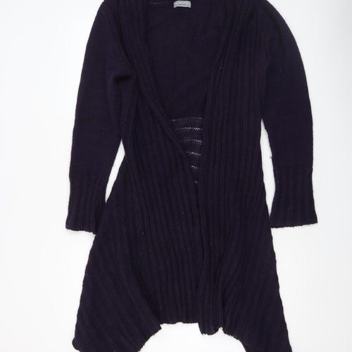 Marks and Spencer Women’s Purple Wool Blend Open Cardigan M