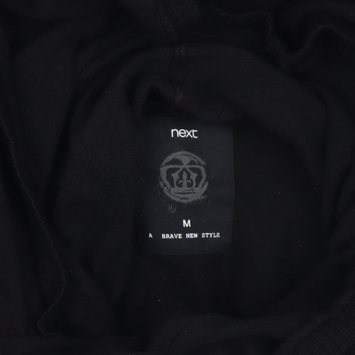 Next Men's Black Hooded Pullover Knit Jumper Size M