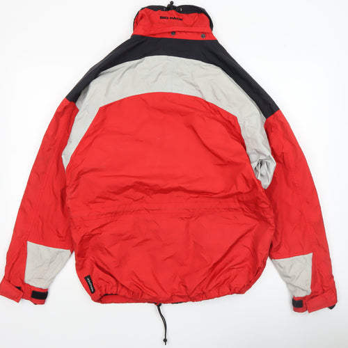 Big Pack Men's Red Parka Jacket S Water Resistant Outdoor Style