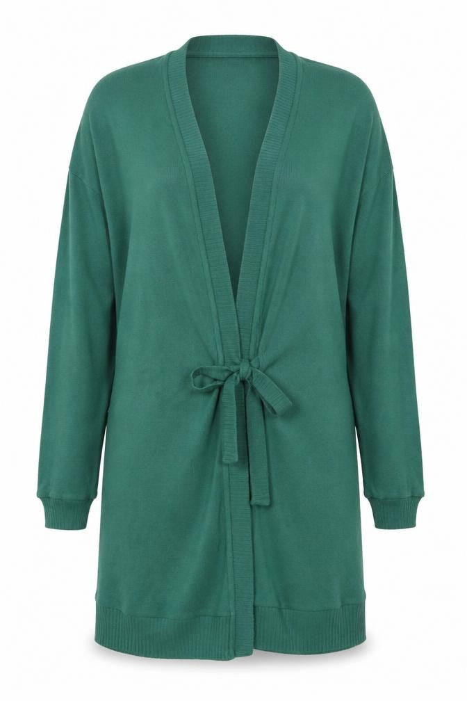 Cozee Home Women's Green 2XL Belted Knit Robe Nightwear