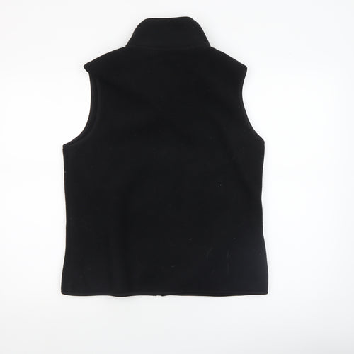 Eivissa Women's Black Check Fleece Waistcoat Bodywarmer Size S