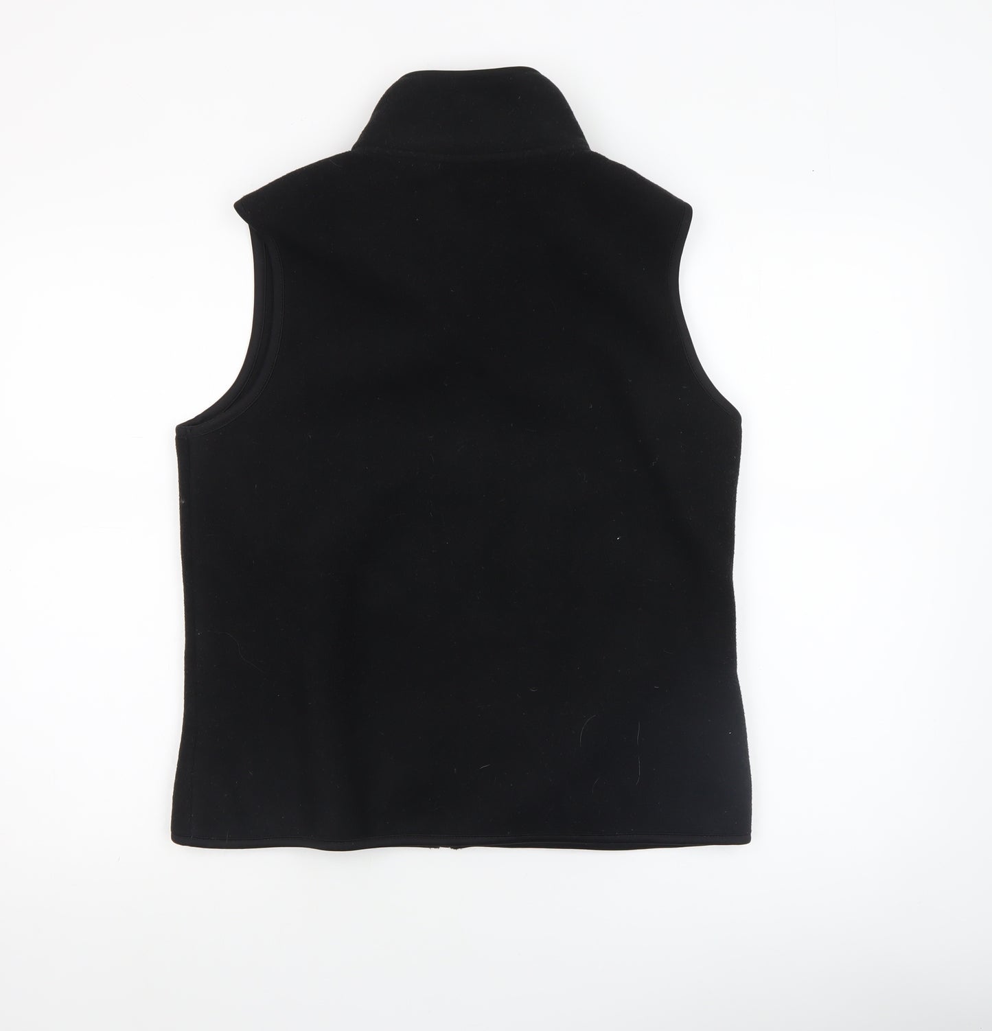 Eivissa Women's Black Check Fleece Waistcoat Bodywarmer Size S
