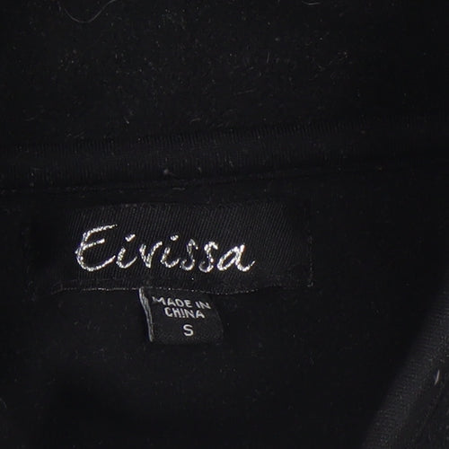 Eivissa Women's Black Check Fleece Waistcoat Bodywarmer Size S