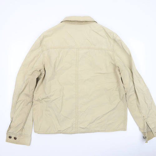 GAP Men’s Beige Cotton Full Zip Jacket Size L Regular Fit
