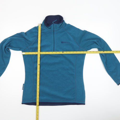 Mountain Warehouse Women Blue Fleece 1/2 Zip Pullover UK 10
