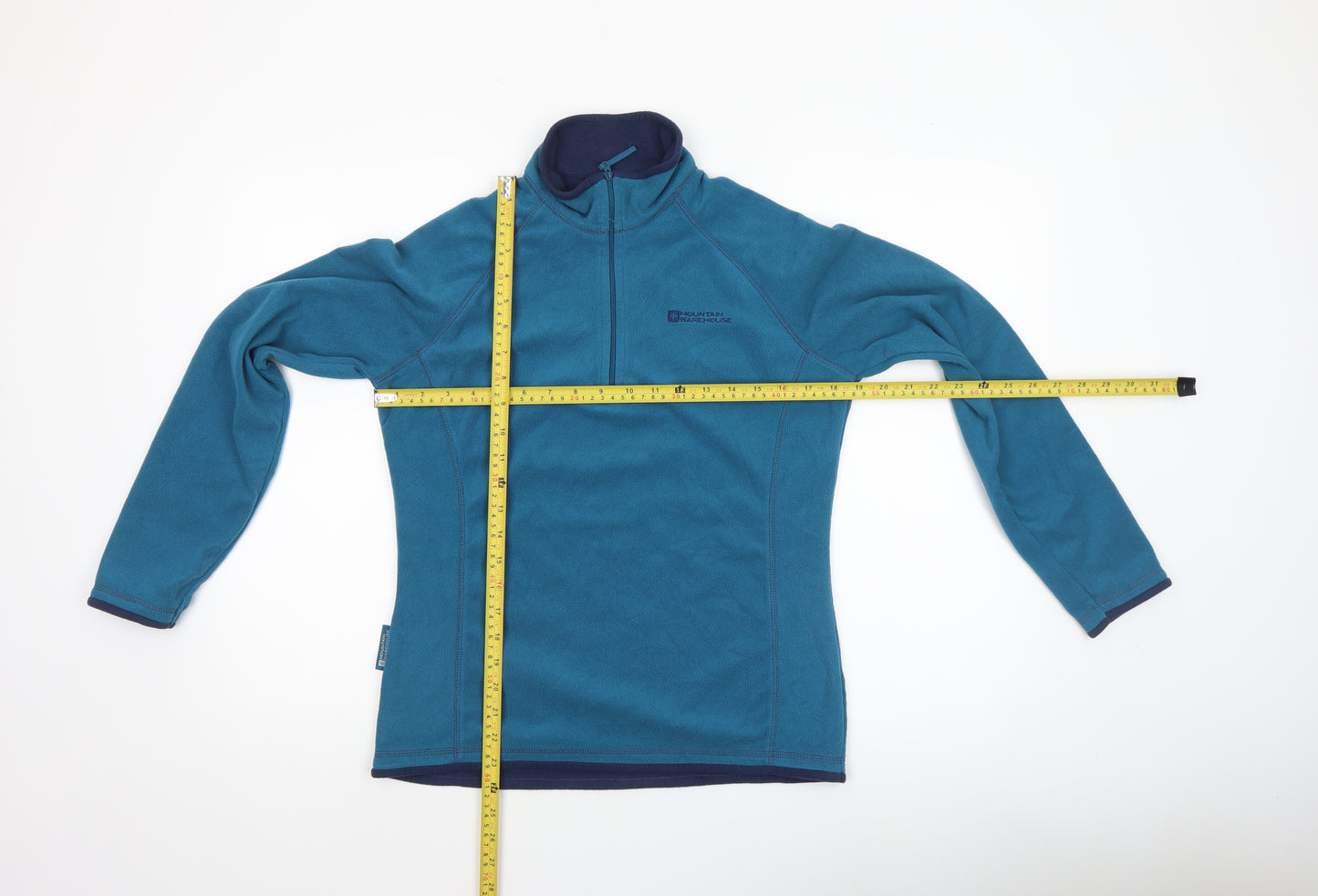 Mountain Warehouse Women Blue Fleece 1/2 Zip Pullover UK 10