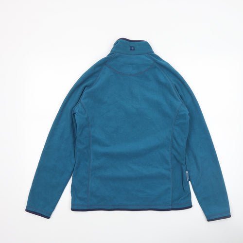 Mountain Warehouse Women Blue Fleece 1/2 Zip Pullover UK 10