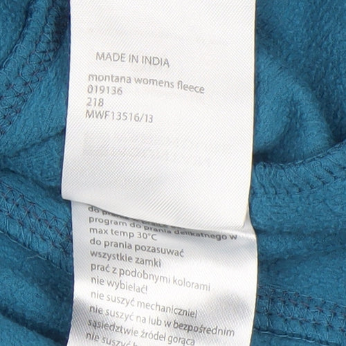 Mountain Warehouse Women Blue Fleece 1/2 Zip Pullover UK 10