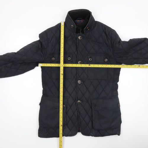 Ted Baker Women's Black Quilted Mid-Length Jacket Size 10