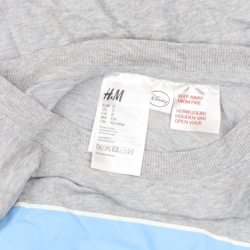 H&M Women Grey Disney Winter Club Long Sleeve Sweatshirt Size S
