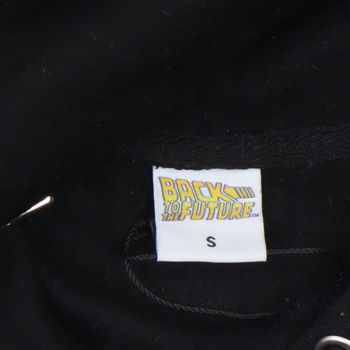 Back to the Future Men's Black Pullover Hoodie Small Graphic Print