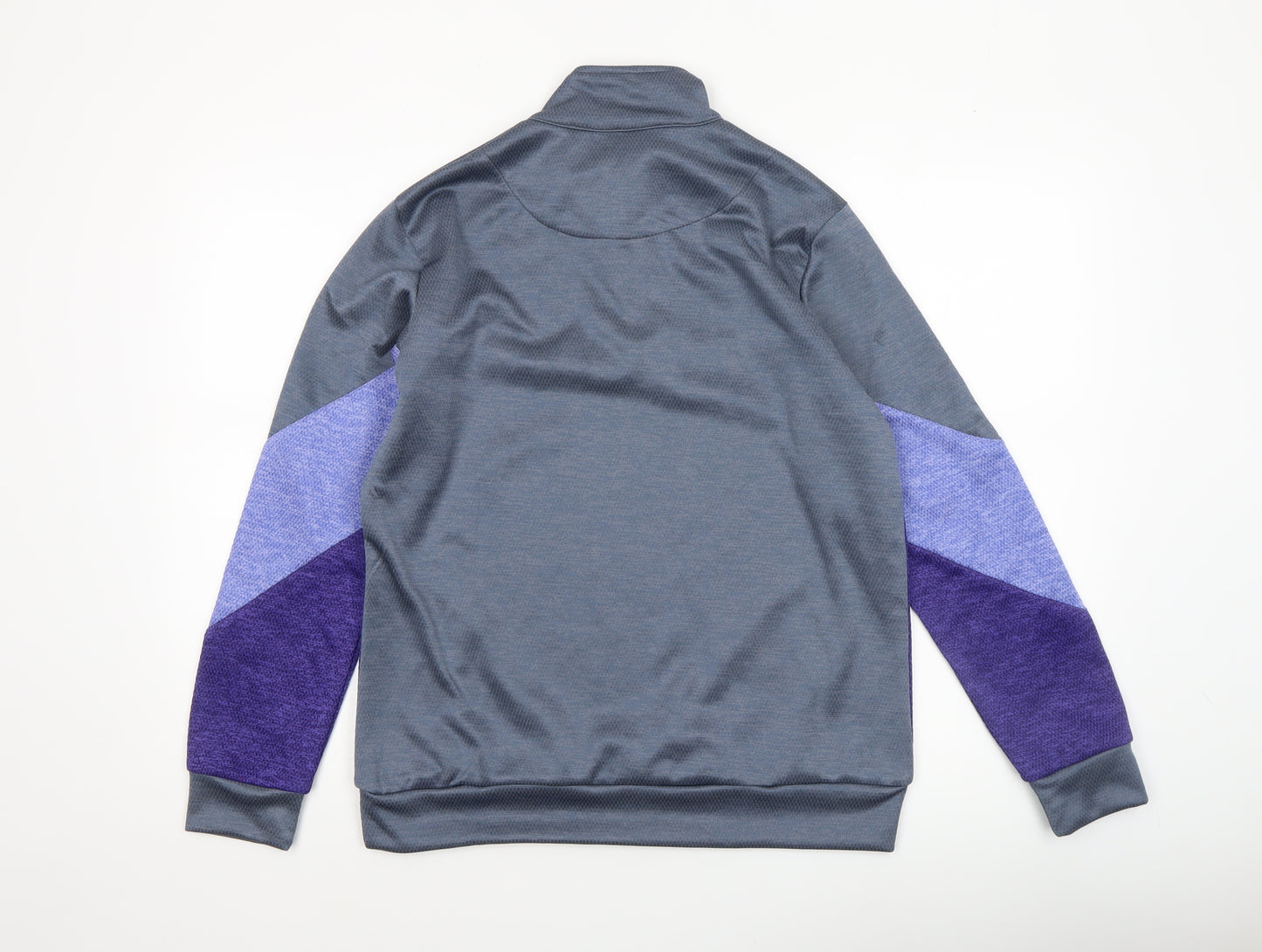 THREE Men's Purple Grey 1/4 Zip Pullover Sweatshirt 2XL