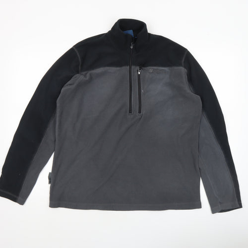 Mountain Warehouse Men's Grey Fleece Half Zip Pullover Sweatshirt M