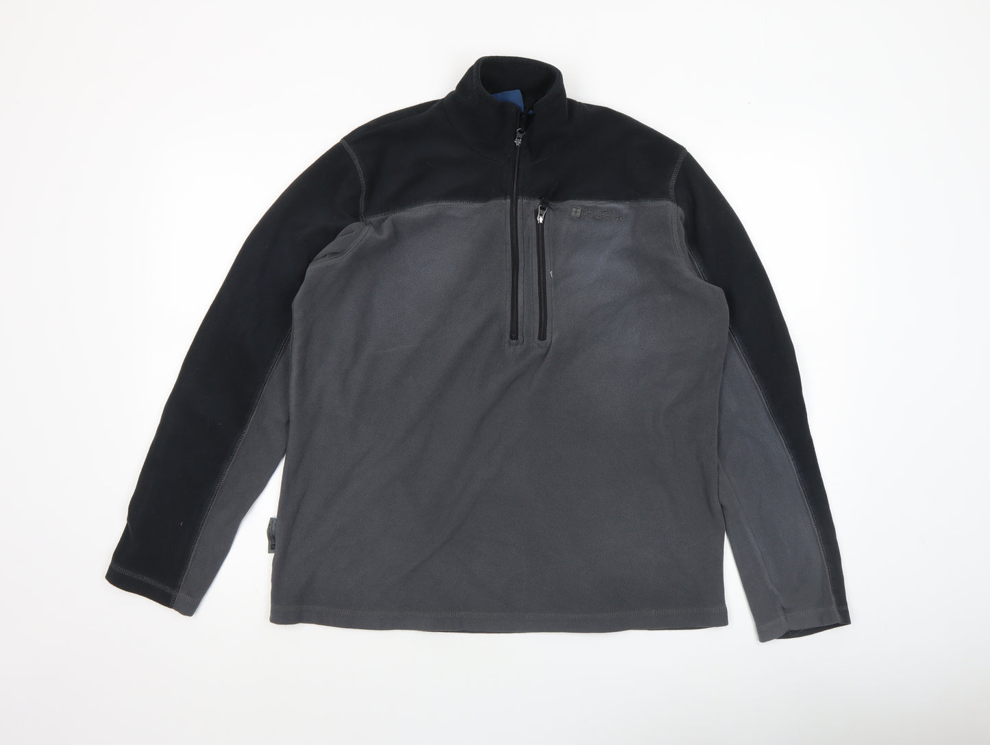 Mountain Warehouse Men's Grey Fleece Half Zip Pullover Sweatshirt M