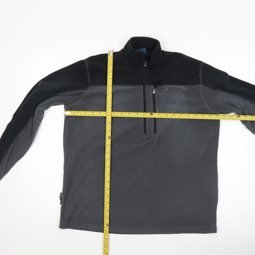 Mountain Warehouse Men's Grey Fleece Half Zip Pullover Sweatshirt M