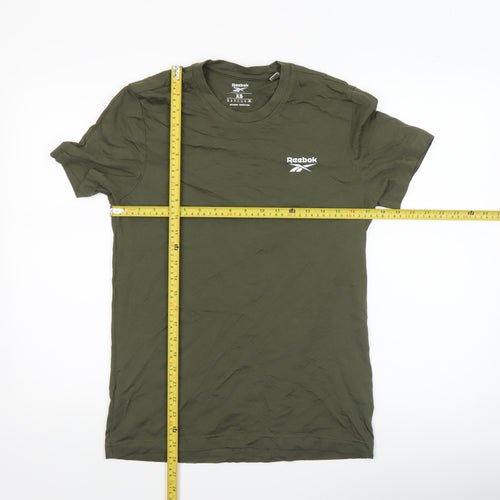 Reebok Men’s Green XS Crew Neck Cotton Short Sleeve T-Shirt