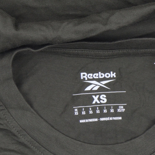 Reebok Men’s Green XS Crew Neck Cotton Short Sleeve T-Shirt
