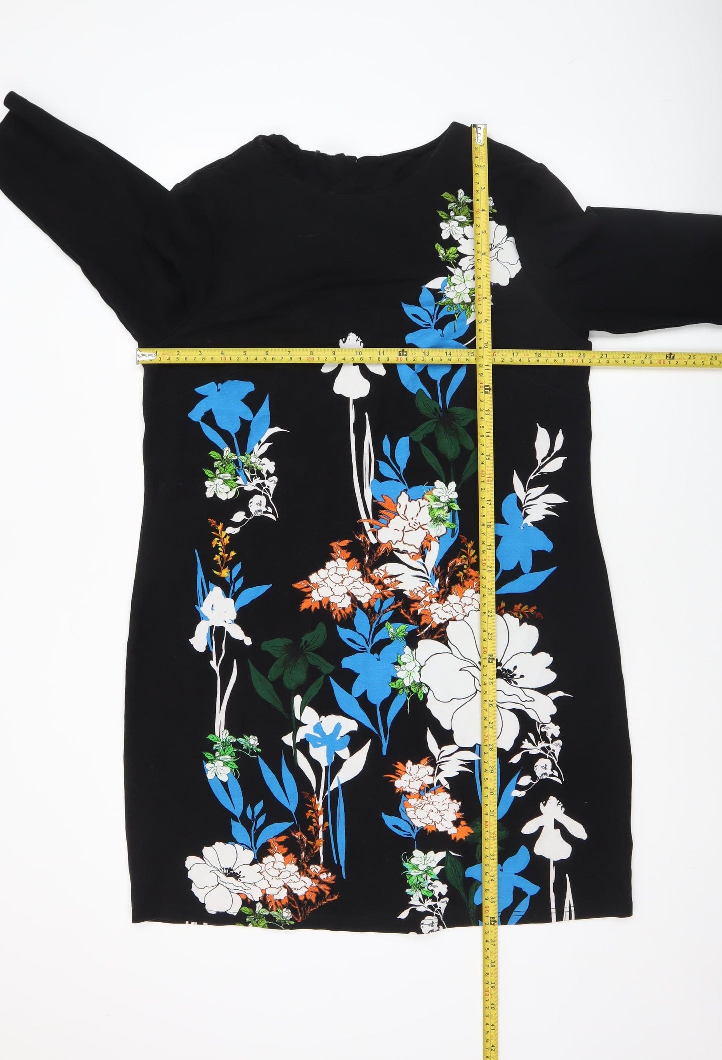 Phase Eight Women's Black Floral Shift Dress Size 10