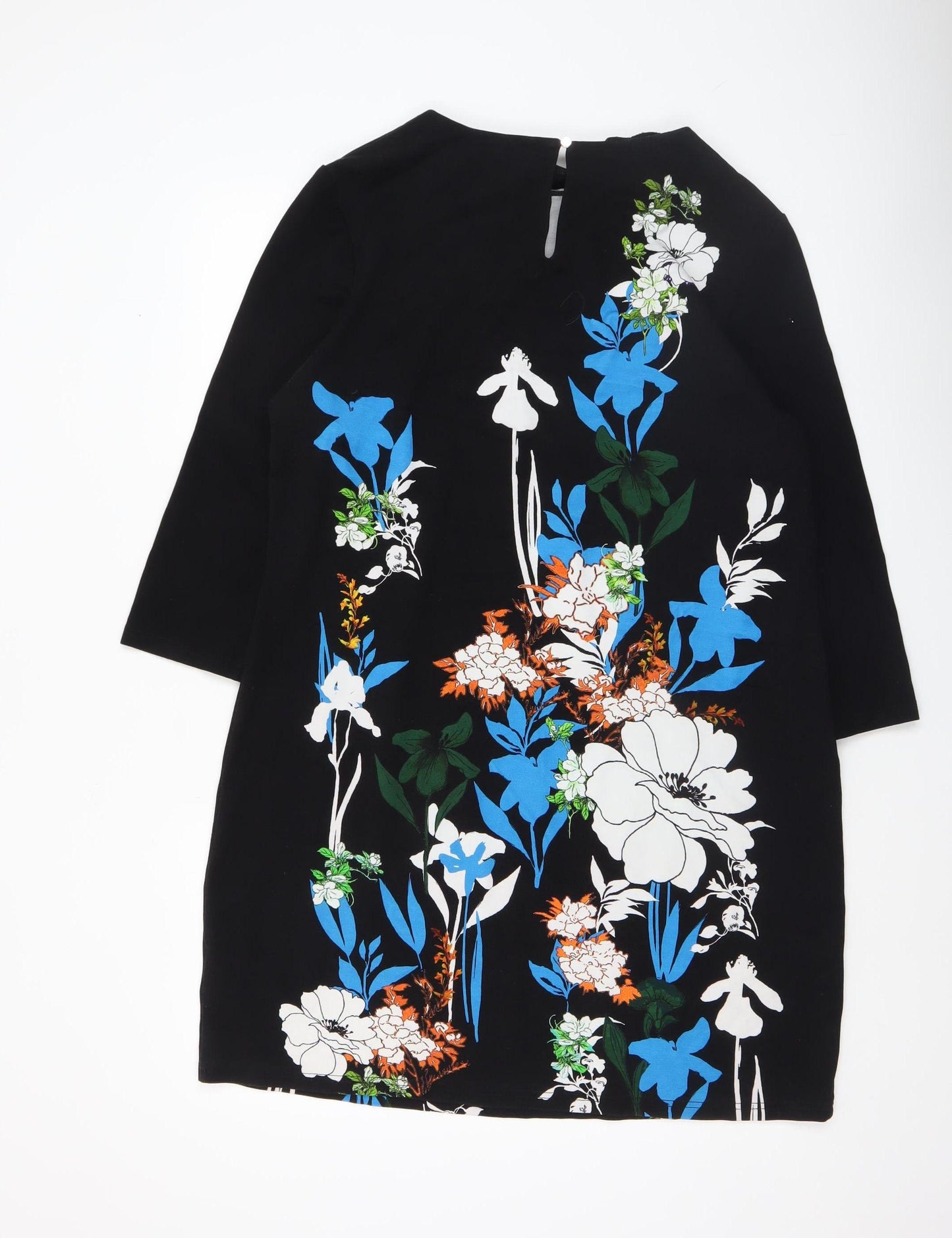 Phase Eight Women's Black Floral Shift Dress Size 10