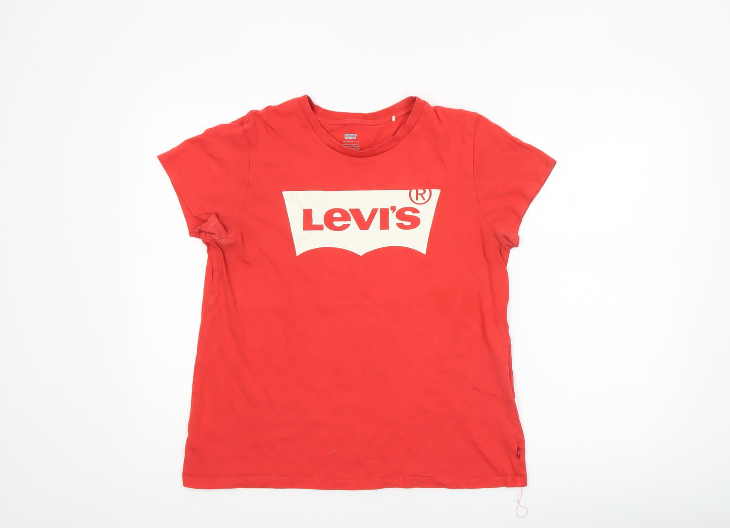 Levi's Womens Red Classic Logo Cotton T-Shirt L