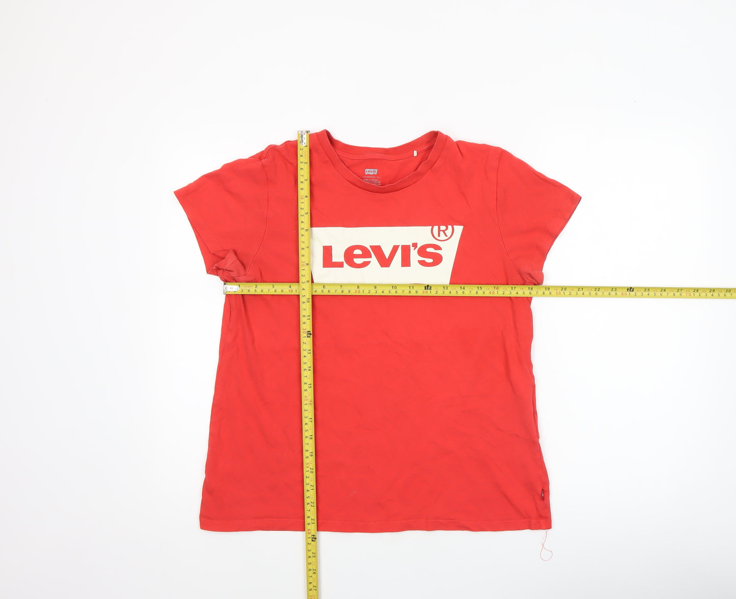 Levi's Womens Red Classic Logo Cotton T-Shirt L
