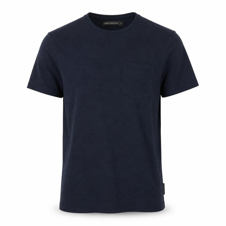 French Connection Men's Blue Cotton Crew Neck T-Shirt Size S
