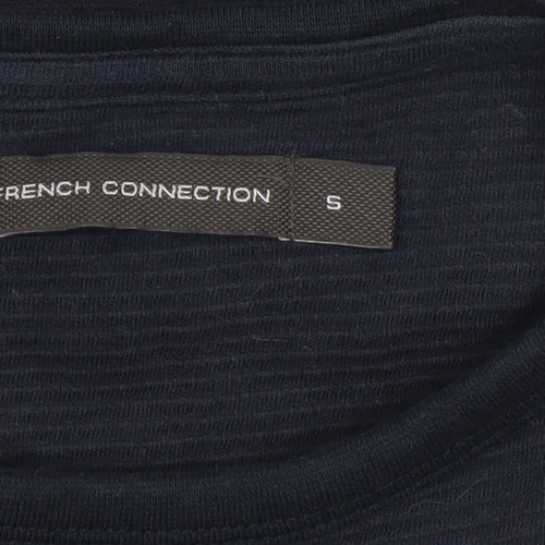 French Connection Men's Blue Cotton Crew Neck T-Shirt Size S