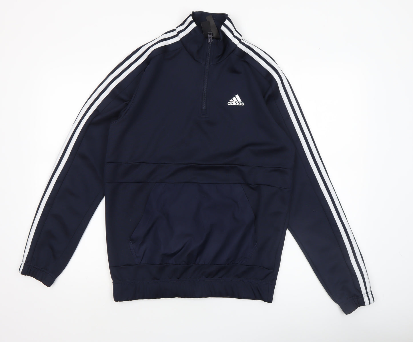 Adidas Men's Blue 1/4 Zip Regular Fit Sports Sweatshirt S