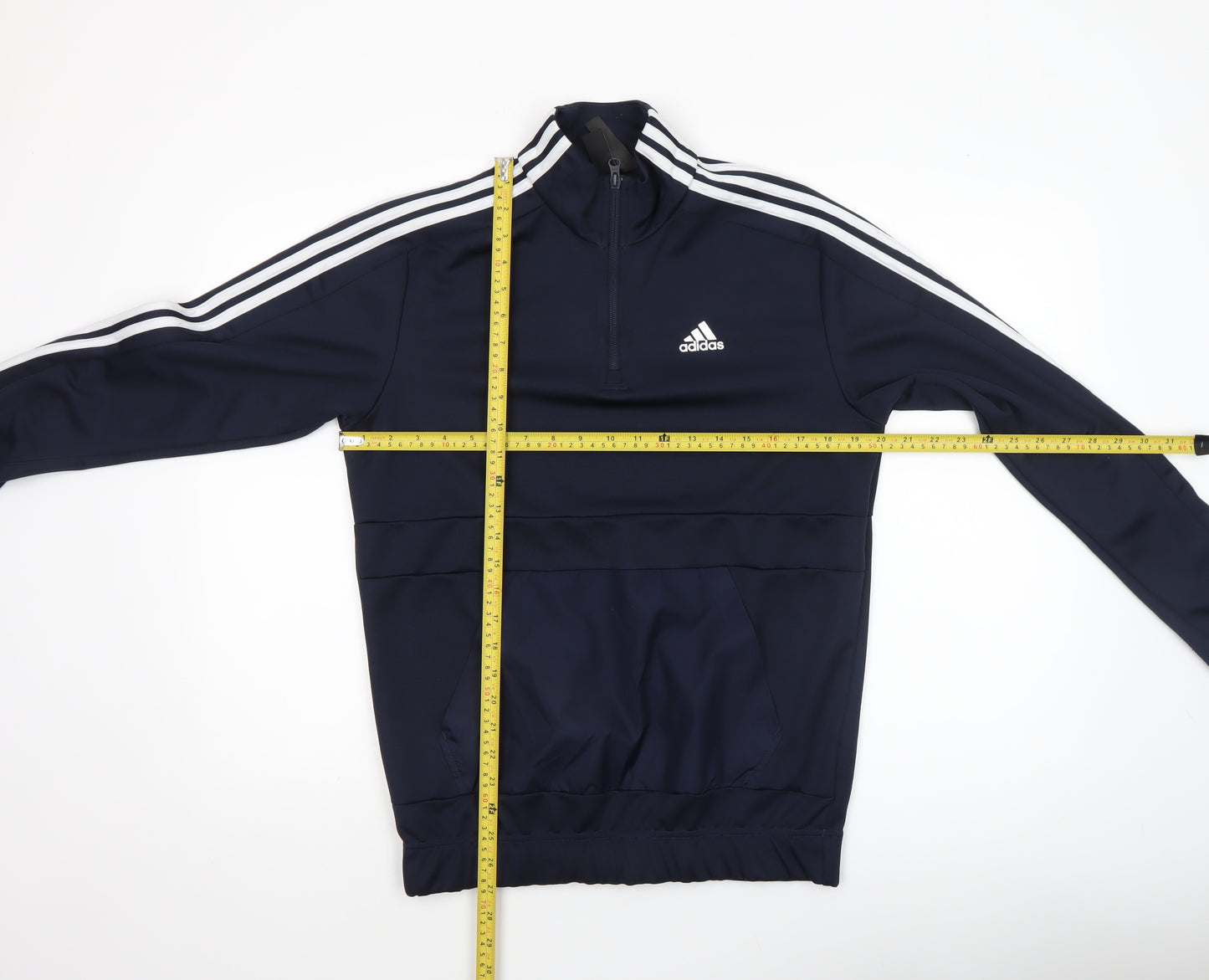 Adidas Men's Blue 1/4 Zip Regular Fit Sports Sweatshirt S