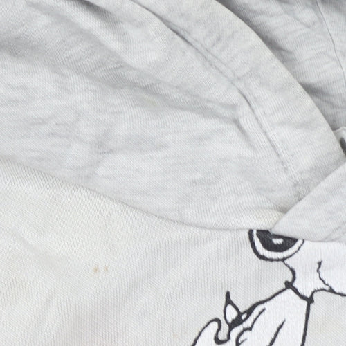 H&M Boys Grey Snoopy Pullover Hoodie 9-10 Years Jersey Cotton Blend