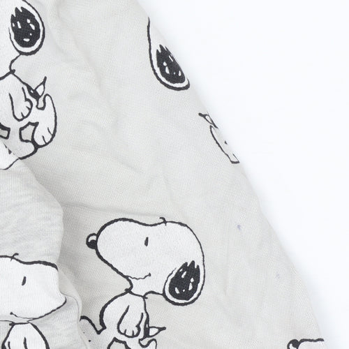 H&M Boys Grey Snoopy Pullover Hoodie 9-10 Years Jersey Cotton Blend
