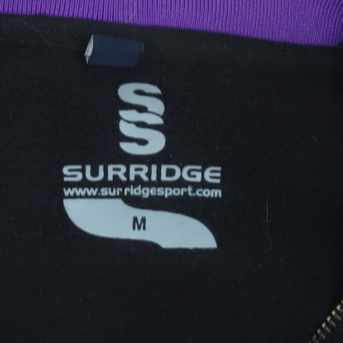 Surridge Men's Black Fleece 1/4 Zip Football Jacket Size M