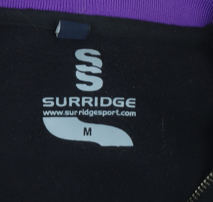 Surridge Men's Black Fleece 1/4 Zip Football Jacket Size M
