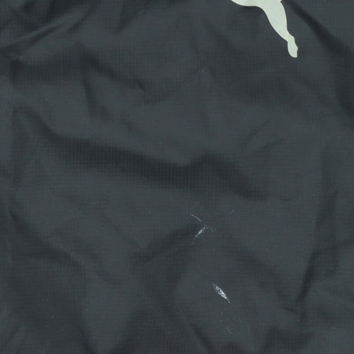 Puma Men's Black M Hooded Windbreaker Jacket Nylon Zip Up