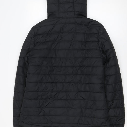 Peter Storm Womens Black Size 12 Puffer Jacket Hooded Quilted Coat