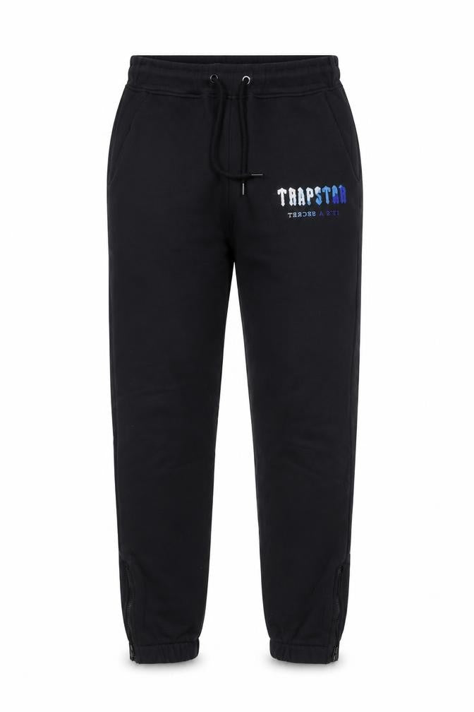 Trapstar Men's Black XS Joggers with Logo and Ankle Zips