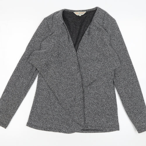 Billie & Blossom Women Grey Open Knit Cardigan Size 8 Regular