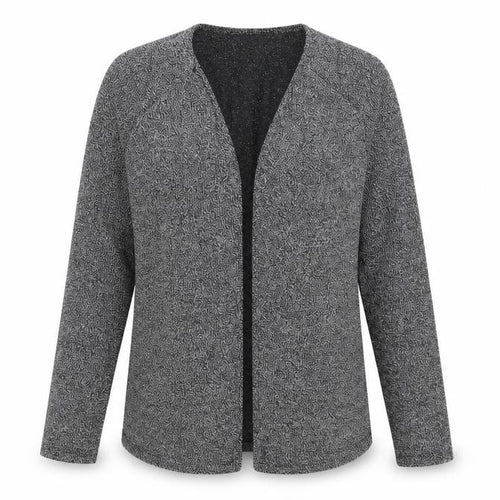 Billie & Blossom Women Grey Open Knit Cardigan Size 8 Regular