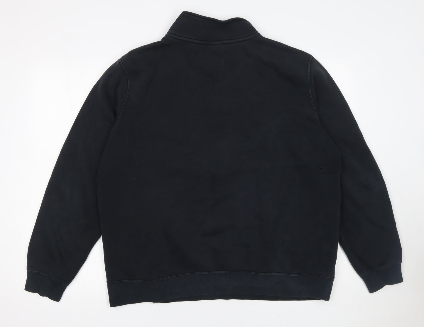 Nike Men's Black 1/4 Zip Fleece Sweatshirt L Regular Fit