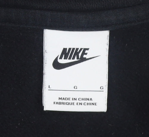 Nike Men's Black 1/4 Zip Fleece Sweatshirt L Regular Fit