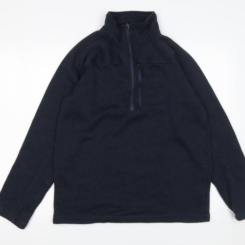Peter Storm Mens Blue Fleece 1/4 Zip Pullover Sweatshirt M